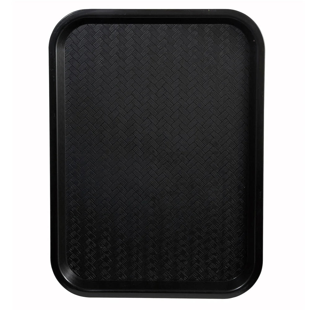 Winco FFT-1014K Black Plastic Fast Food Tray, 10" x 14"