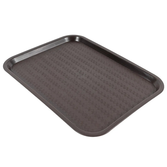 Winco FFT-1216B Brown Plastic Fast Food Tray, 12" x 16"