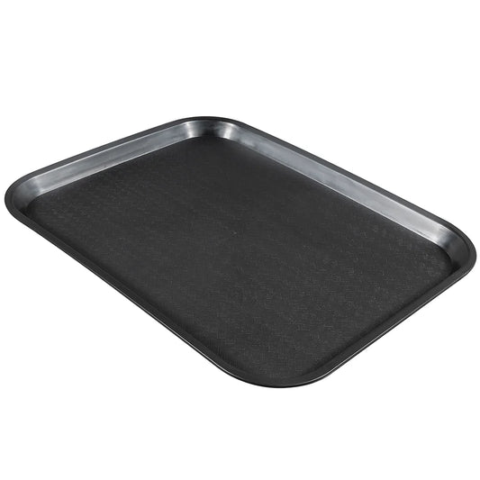Winco FFT-1216K Black Plastic Fast Food Tray, 12" x 16"