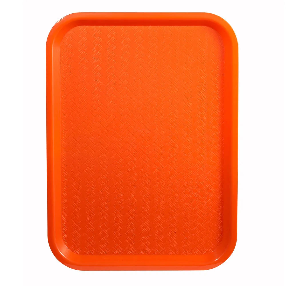Winco FFT-1216O Orange Plastic Fast Food Tray, 12" x 16"