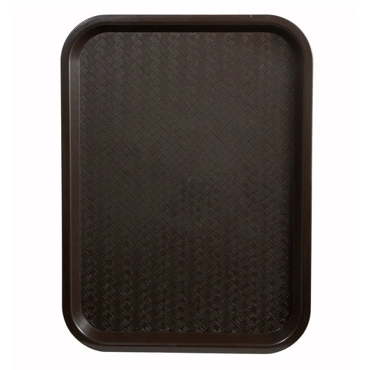 Winco FFT-1418B Brown Plastic Fast Food Tray, 14" x 18"
