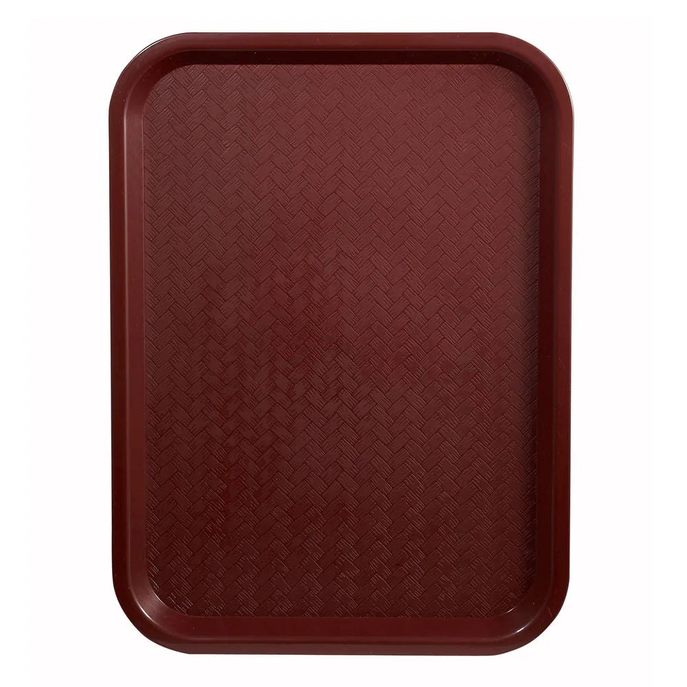 Winco FFT-1418U Burgundy Plastic Fast Food Tray, 14" x 18"