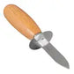 Winco KCL-1 Steel 5-7/8" Oyster/Clam Knife with Wooden Handle