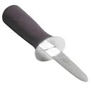 Winco KCL-5P 6-3/4" Oyster/Clam Knife with Black Plastic Handle