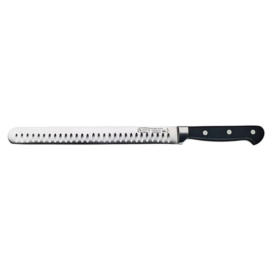 Winco KFP-102 Acero 10" Steel Granton Edge Fish/Roast Slicer