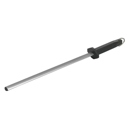 Winco KFP-122 Acero 12" Oval Diamond Coated Knife Steel Sharpener