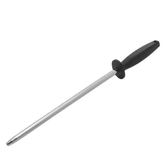 Winco KFP-123 Acero 12" Round Diamond Coated Knife Steel Sharpener