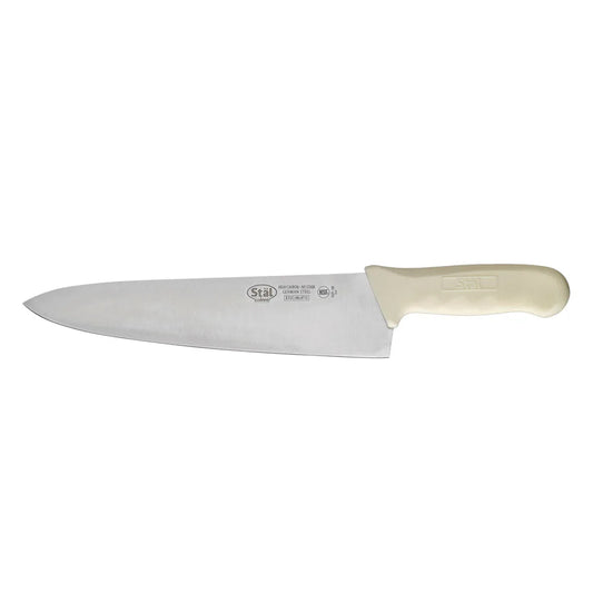 Winco KWP-100 Stal 10" Chef's Knife with White Handle