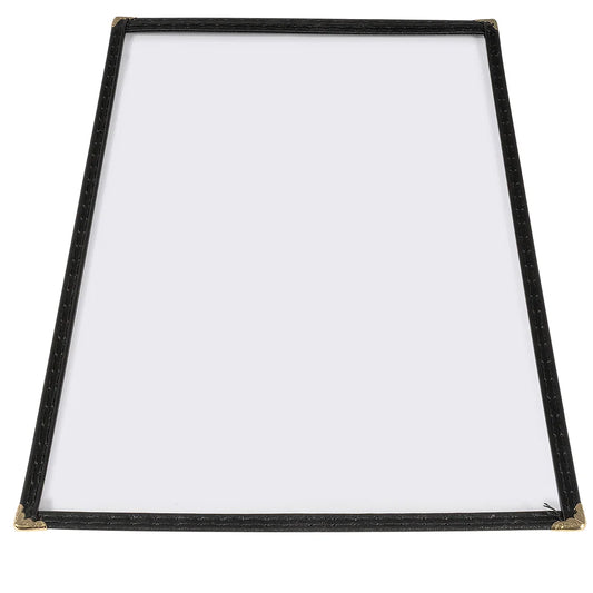Winco PMC-14K Black Single Menu Cover, 9-3/8" x 14-7/8"