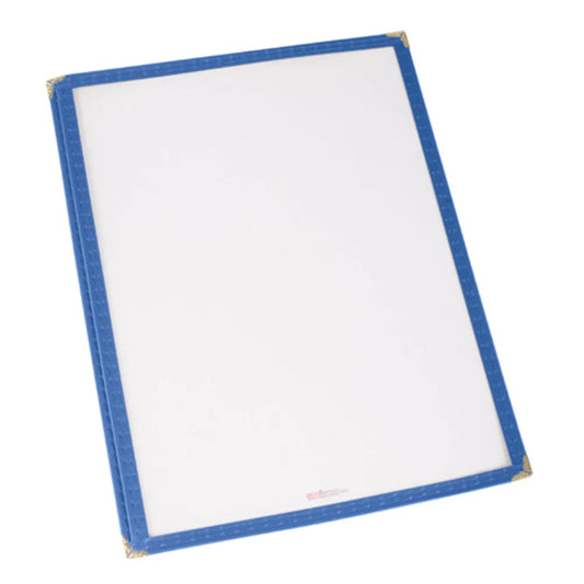 Winco PMC-9B Single Menu Cover, 9 1/2 x 12", Blue
