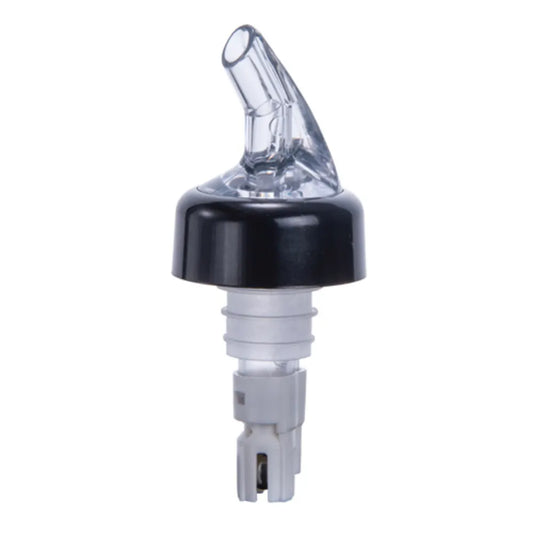 Winco PPA-200 2 oz. Clear Spout / White Tail Measured Liquor Pourer with Collar - 12/Pack