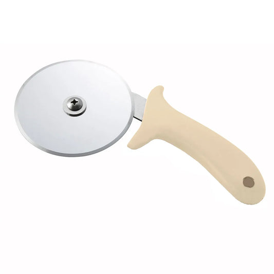 Winco PPC-4W 4" Pizza Cutter with White Polypropylene Handle