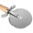 Winco PWC-4 4" Pizza Cutter with Wooden Handle