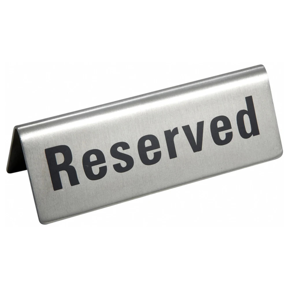 Winco RVS-4 "Reserved" Sign