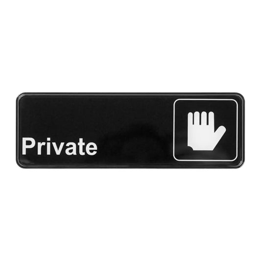 Winco SGN-304 "Private" Information Sign, 3" x 9"