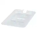 Winco SP7400C 1/4 Size Clear Polycarbonate Slotted Food Pan Cover