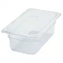 Winco SP7404 1/4 Size Clear Polycarbonate Food Pan, 3 1/2" Deep