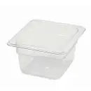 Winco SP7604 1/6 Size Clear Polycarbonate Food Pan, 3 1/2" Deep