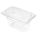 Winco SP7904 1/9 Size Clear Polycarbonate Food Pan, 3 1/2" Deep