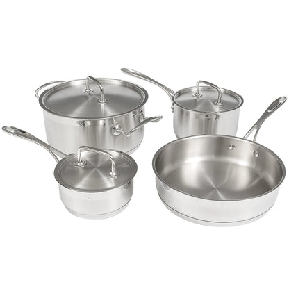 Winco SPC-7H Deluxe 7 Piece Stainless Steel Cookware Set