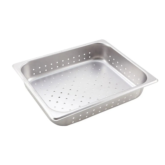 Winco SPHP2 Straight-Sided Steam Pan - Half-Size 2-1/2" Deep 25 Gauge Stainless Steel