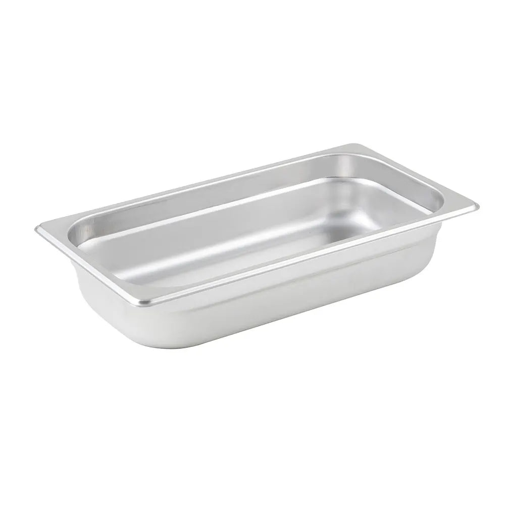 Winco SPJL-302 Anti-Jam Steam Pan - Third-Size 2-1/2" Deep 25 Gauge Stainless Steel