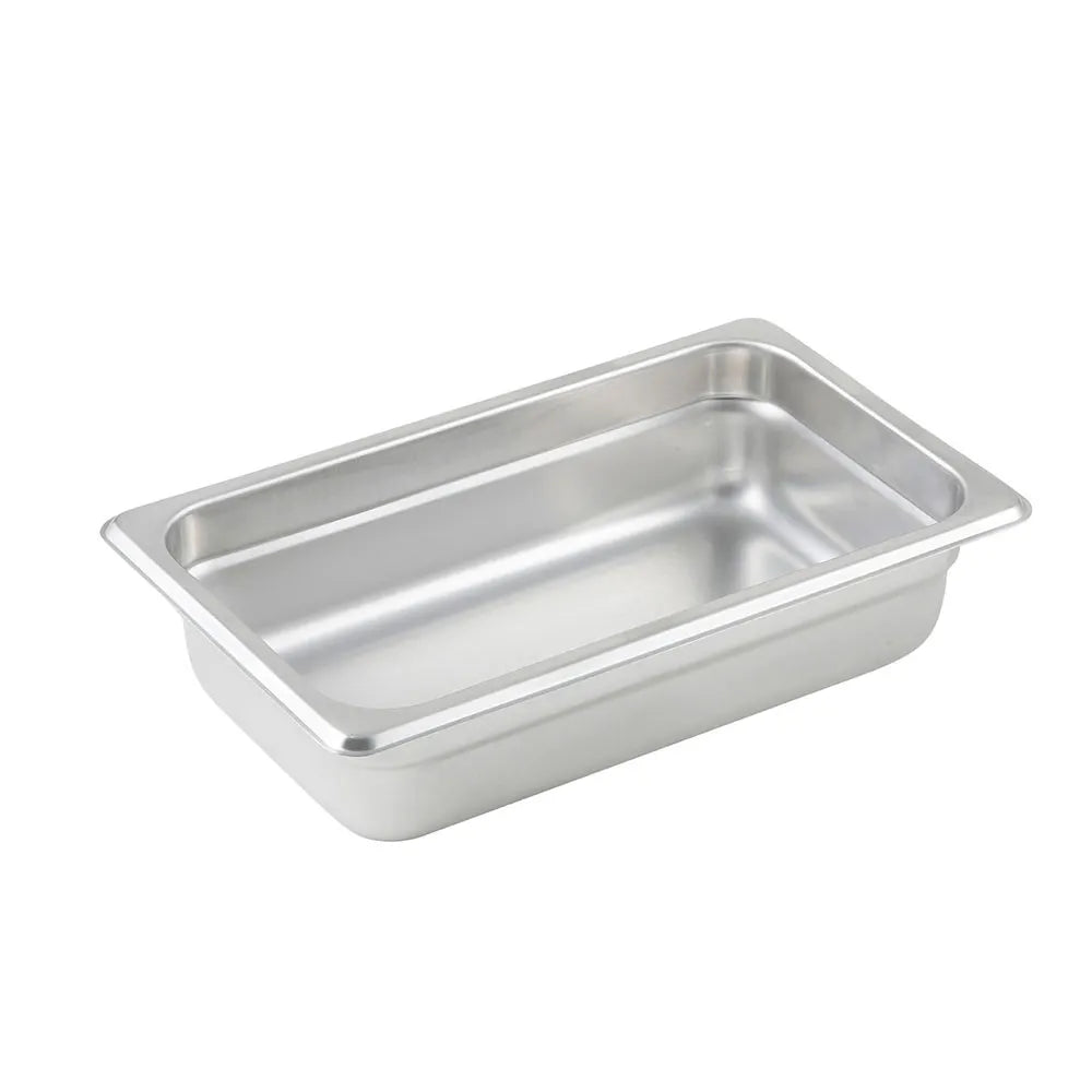 Winco SPJL-402 Anti-Jam Steam Pan - Quarter-Size 2-1/2" Deep 25 Gauge Stainless Steel