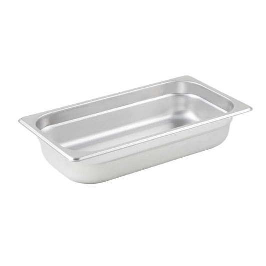 Winco SPJP-302 Anti-Jam Steam Pan - Third-Size 2-1/2" Deep 23 Gauge Stainless Steel