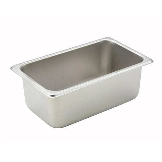 Winco SPQ4 1/4 Size Steam Table Food Pan, 4" Deep