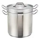 Winco SSDB-12 12 Qt. Stainless Steel Double Boiler with Cover