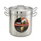 Winco SSDB-8 8 Qt. Stainless Steel Double Boiler with Cover