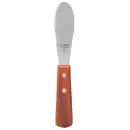 Winco TN713 3 5/8" Stainless Steel Sandwich Spreader with Wood Handle