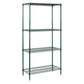 Winco VEXS-1848 18" x 48" x 72" Epoxy Coated Wire Shelving Set