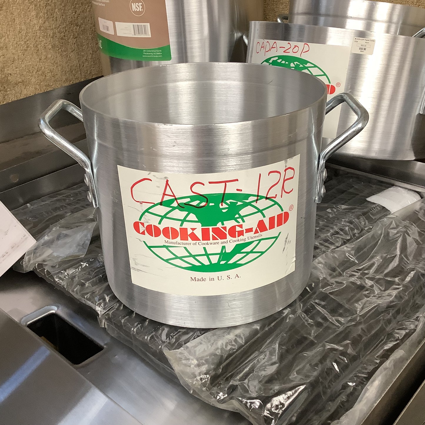 Cooking Aid 12 Qt. Aluminum Sauce Pot