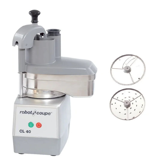 Robot Coupe CL40 Continuous Feed Food Processor with 2 Discs
