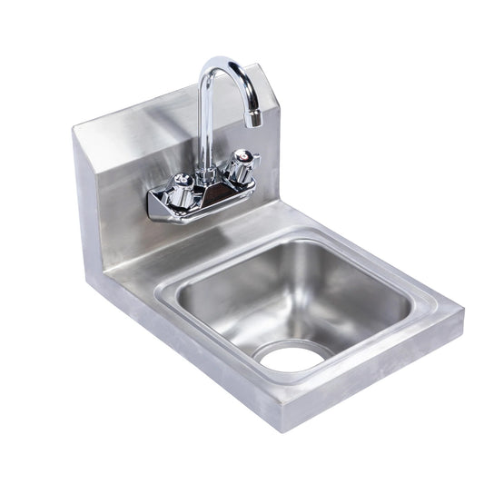 Armor 12" Stainless Steel Wall Hung Hand Sink with Faucet