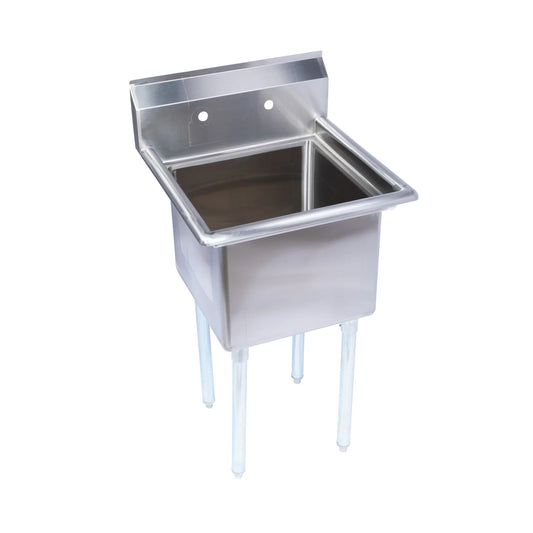 Armor 23 1/2" 18-Gauge Stainless Steel One Compartment Commercial Sink - 18" x 18" x 12" Bowl