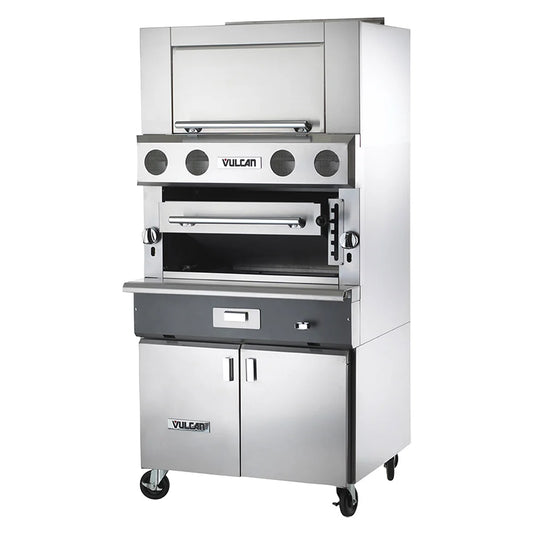 Vulcan VBB1BF Gas Upright Ceramic Broiler w/ Cabinet Base & Finishing Oven