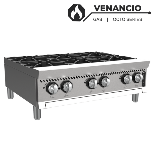 Venancio O12CT-2B Octo Series 12" 2 Burner Gas Hotplate