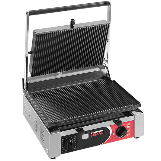 Sirman CORT R Single Panini Grill w/ Grooved Top & Grooved Bottom