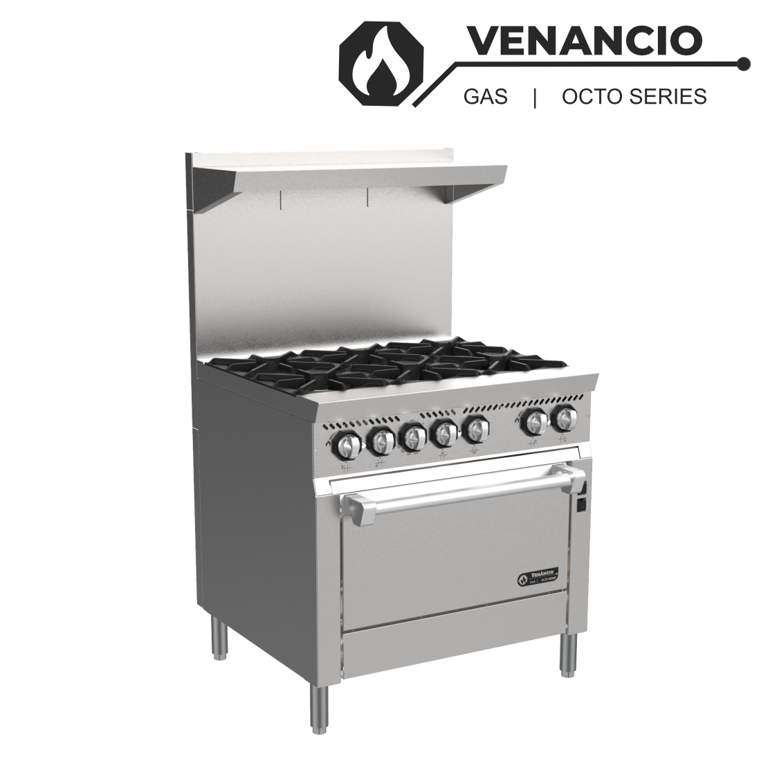 Venancio OR36ST-6B Octo Series 36" Gas Range w/ Standard Oven