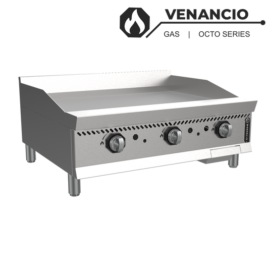 Venancio O72GM Octo Series 72" Manual Control Countertop Gas Griddle