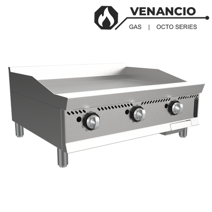 Venancio O15GT Octo Series 15" Thermostatic Control Countertop Gas Griddle