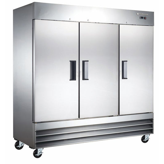 Hurakan HKN-GXE72F3 80" 3 Door Bottom Mounted Reach-In Freezer