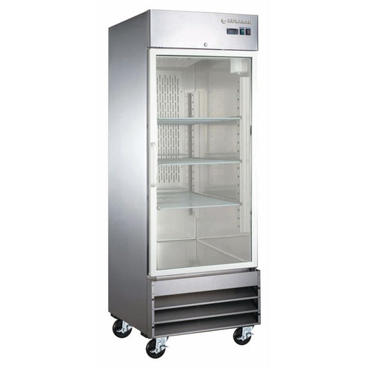 Hurakan HKN-GXE23R1G 29" Glass Door Bottom Mounted Reach-In Refrigerator