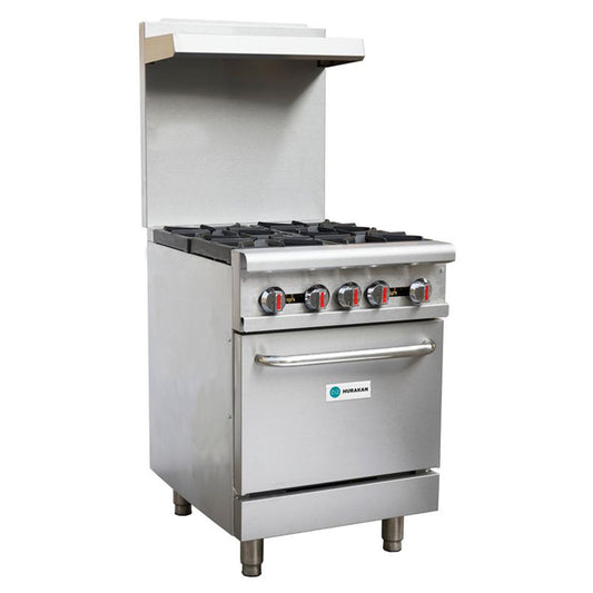 Hurakan HKN-XRFG24O4A 24" 4 Burner Gas Range w/ Standard Oven