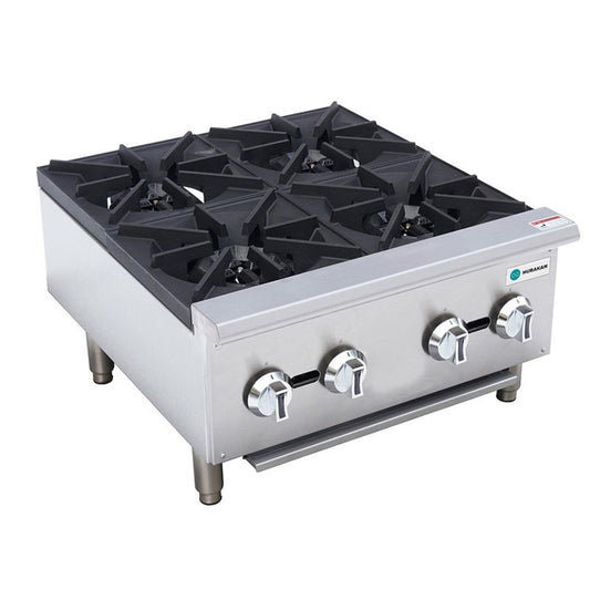 Hurakan HKN-XRCG24-4A 24" 4 Burner Gas Hotplate