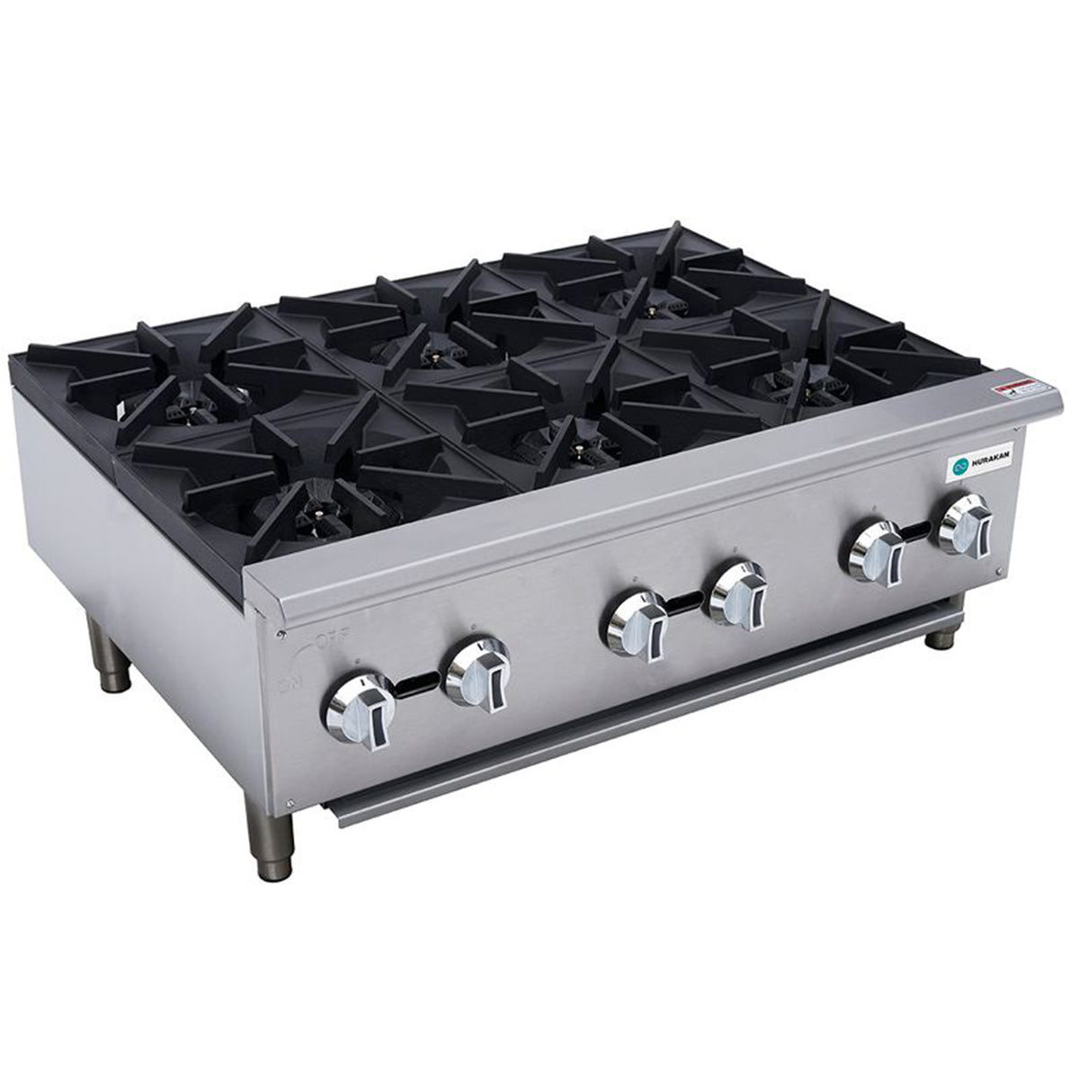 Hurakan HKN-XRCG36-6A 36" 6 Burner Gas Hotplate