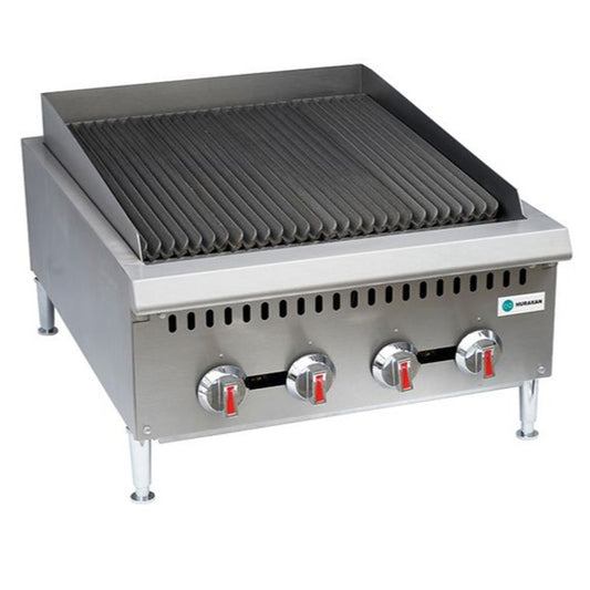 Hurakan HKN-GLB24LA 24" Lava Rock Gas Charbroiler