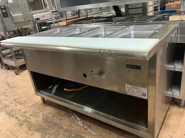 [USED] 60" 4 Compartment Natural Gas Steam Table